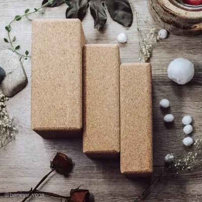 Imagen 2 del producto Bloque De Yoga De Corcho De Madera Ladrillo De Yoga