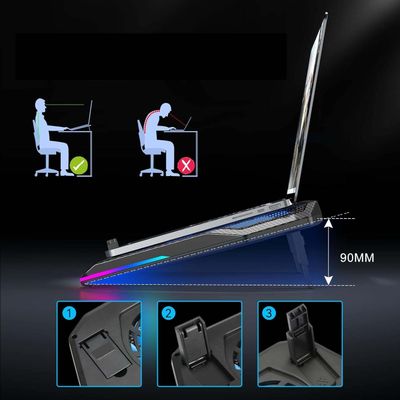 Imagen 2 del producto Soporte Cooler Ventilador para Notebook Refrigerante LED