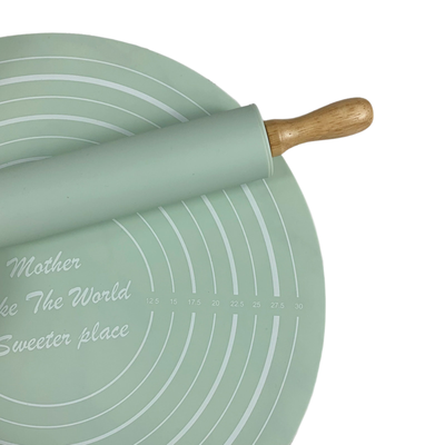 Imagen 2 del producto Tapete Cocina De Silicona Antiadherente Amasar + Rodillo