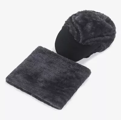Imagen 2 del producto Set Calentador De Gorro Con Visera Más Bufanda Unisex
