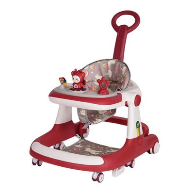 Andadera Caminadora De Bebé Multifuncional Anticaida Unisex Roja