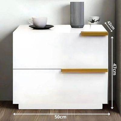 Imagen 2 del producto Mesa De Noche Velador 2 Cajones 50x42x47cm Moderna Elegante