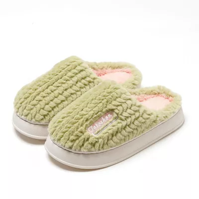 Pantuflas Con Felpa Interior Hombre Mujer Unisex - Verde