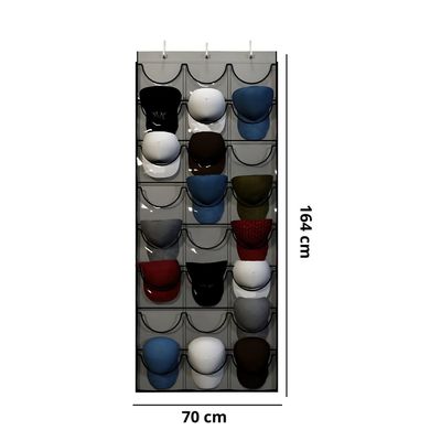 Imagen 2 del producto Organizador Colgante De 24 Gorras De Jockeys Para Puerta