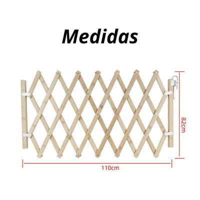 Imagen 2 del producto Puerta Plegable Para Mascotas Valla De Seguridad De Madera