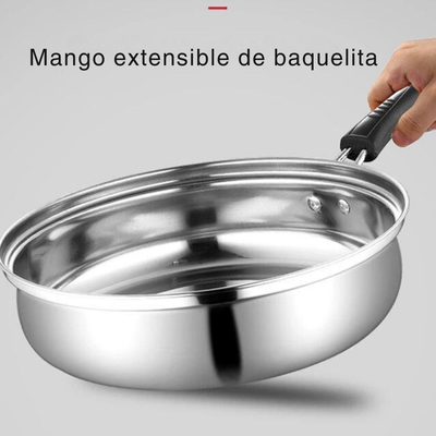 Imagen 2 del producto Juego De Ollas Y Sartén Batería 5 Pcs Cocina Inoxidable