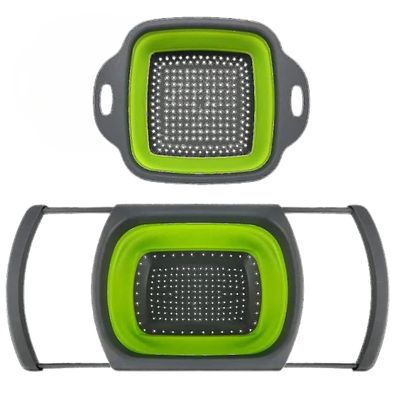 Colador Extensible Plegable 39x26cm De Silicona Multiuso