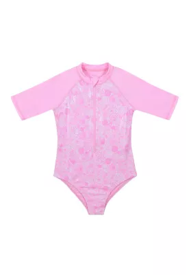 Traje de Baño Niña Manga Larga UV30+ H2O Wear Fucsia