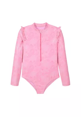 Traje de Baño Niña Manga Larga UV50 H2O Wear Rosado