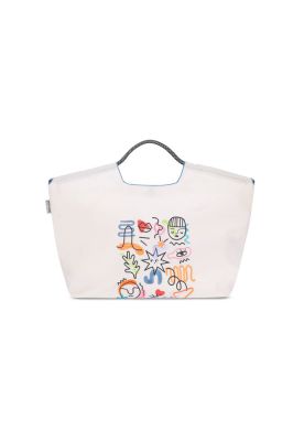 Bolso Bordado Abstract H2O Wear Crema