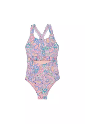 Traje de Baño Niña Cut Out UV30+ Folia Dorada H2O Wear