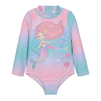 Imagen 2 del producto Traje de Baño Bebe Niña Entero UV50 M/Larga Sublimado H2O Wear