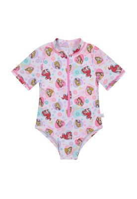 Traje de Baño Bebe Niña Entero Disney Princesa Blanco M/Corta