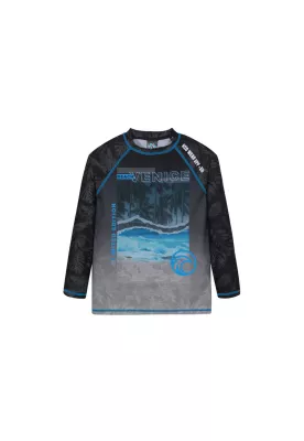 Traje de Baño Niño Polera UV50 M/Larga H2O Wear Negro