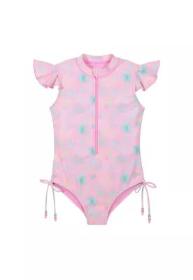 Imagen 1 del producto Traje de Baño Niña Manga Corta UV30+ H2O Wear Coral