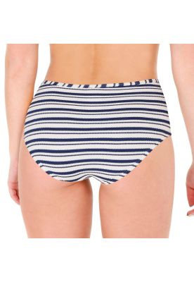 Imagen 2 del producto Traje de Baño Calzon Alto Rayas Mujer H2O Wear Blanco