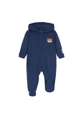 Bebé Pijama Entero c/Gorro Polar Sustentable Azul