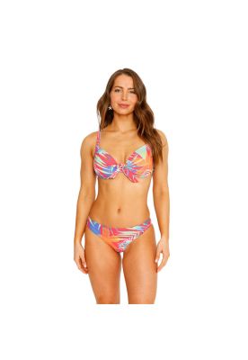 Traje de Baño Bikini Top Copas Estampado para Mujer Rojo