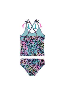 Imagen 2 del producto Traje de Baño Tankini UV30+ con Vuelos para Niña Rosado