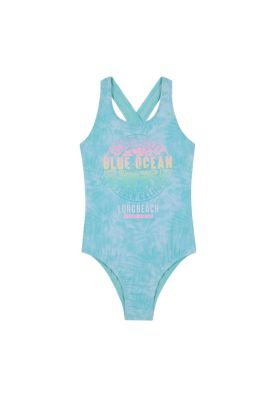 Traje de Baño Niña Entero UV30+ H2O Wear Turquesa