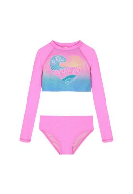 Imagen 2 del producto Traje de Baño Niña Tankini Crop Top UV50 H2O Wear Fucsia