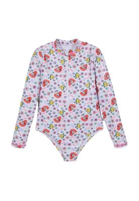 Traje de Baño Niña Entero UV50+ Disney Princesas Blanco M/Larga