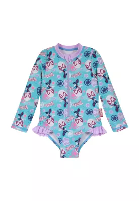 Traje de Baño Bebe Niña UV 50 Manga Larga Disney Celeste
