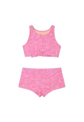 Imagen 2 del producto Traje de Baño NiñaTeens Tankini UV50 Crop Top H2O Wear Rosa