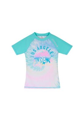 Polera Niña Manga Corta UV50 Celeste H2O Wear