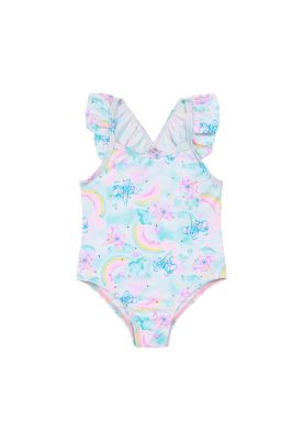 Traje de Baño Bebé UV+30 Vuelos Folia Blanco