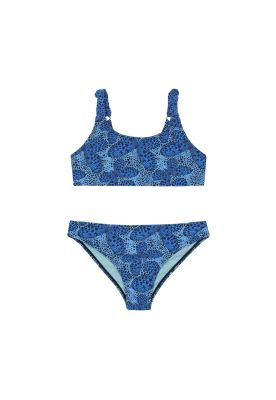 Traje De Baño Niña Teens Bikini Uv50 Bretel H2O Wear Celeste