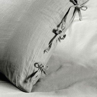 Imagen 2 del producto Funda Plumón Rosen Lino-Algodón Pure Liso 1 Plaza Topo