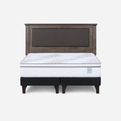 Cama Europea Neo Plus 2 Plazas 150x200 cm + Respaldo New Ray