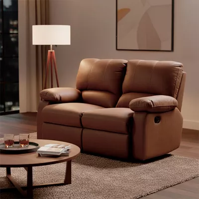 Imagen 2 del producto Sofá Reclinable Rosen Archie 2 Cuerpos Manual Tela Café