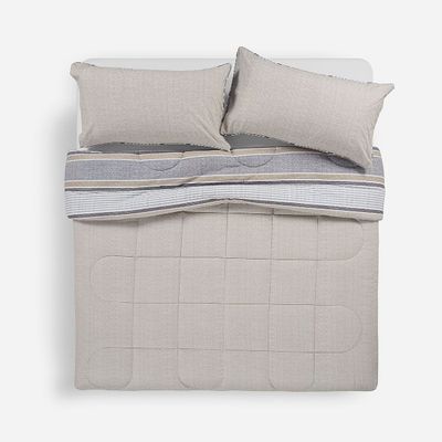 Imagen 2 del producto Plumón Algodón Reversible Bali Beige 2 Plazas