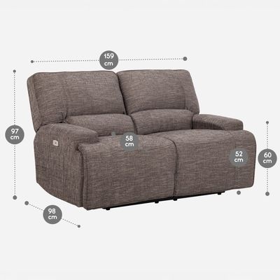 Imagen 2 del producto Sofá Reclinable Rosen Jagger Eléctrico 2 Cuerpos Tela Taupe
