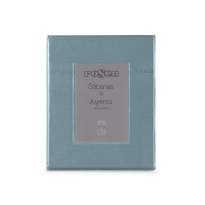 Sábana Rosen 200 Hilos Algodón Lisa Verde 1,5 Plazas
