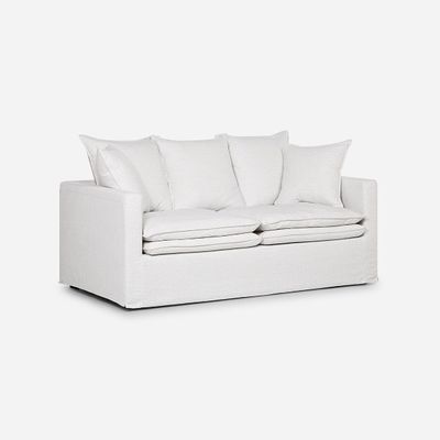 Sofá Rosen Gabon 2,5 Cuerpos Tela Marfil