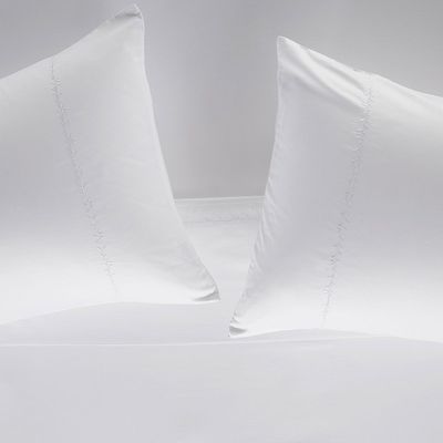 Imagen 2 del producto Sábana Rosen 500 Hilos Algodón Bordada Blanca 2 Plazas