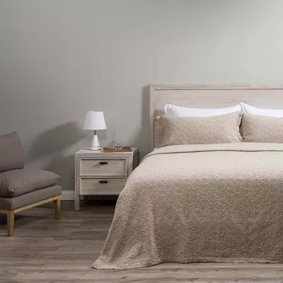 Colcha Algodón Textura Harbor Latte King