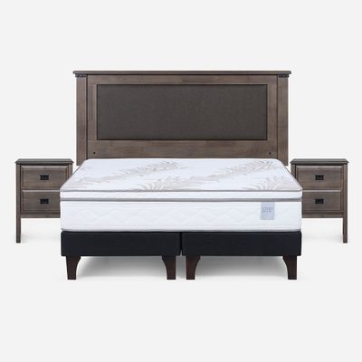 Cama Europea Neo Plus 2 Plazas + Muebles New Ray
