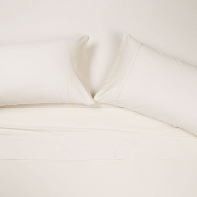 Sábana Rosen 300 Hilos Algodón Lisa Ivory Súper King