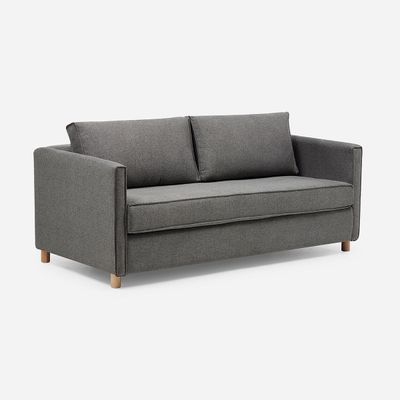 Sofá Cama Lido 3 Cuerpos Tela Gris