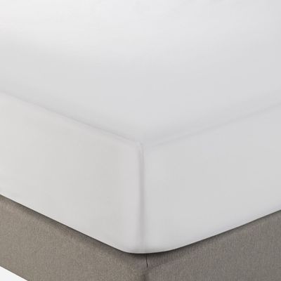 Sábana Inferior Rosen 300 Hilos Algodón Blanca 1,5 Plazas