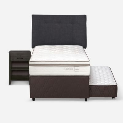 Diván Cama Classique+ 1,5 Plazas + Muebles Maurice Grafito