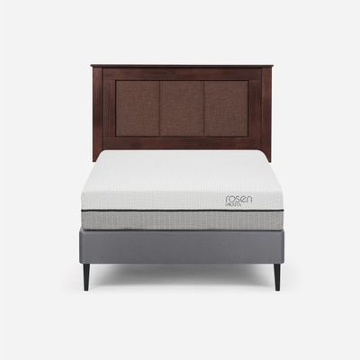 Cama Europea Pratta 1 Plaza Pata Acero + Respaldo Rachel