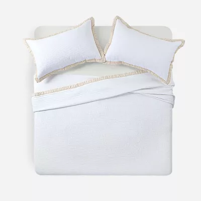 Imagen 1 del producto Cubrecama Algodón Albona Blanco 2 Plazas