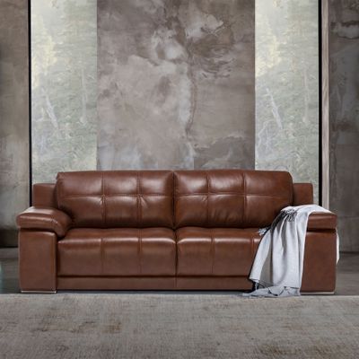 Imagen 2 del producto Sofá Rosen 5037 3 Cuerpos Cuero Caramelo