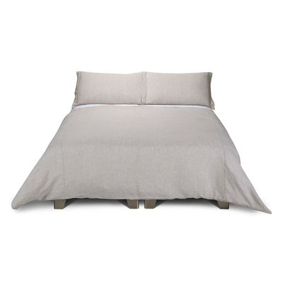 Funda Plumón Rosen Lino Pure Liso 2 Plazas Natural