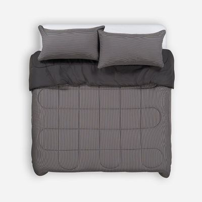 Imagen 2 del producto Plumón Bicolor Lines Reversible Charcoal King